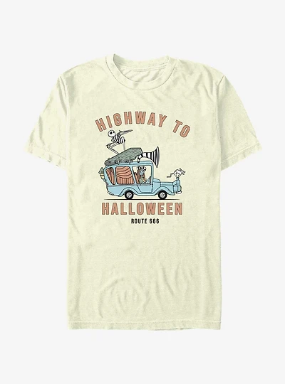 Disney The Nightmare Before Christmas Jack & Sally Route 666 Highway To Halloween T-Shirt