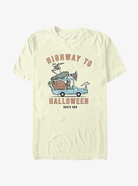 Disney The Nightmare Before Christmas Jack & Sally Route 666 Highway To Halloween T-Shirt