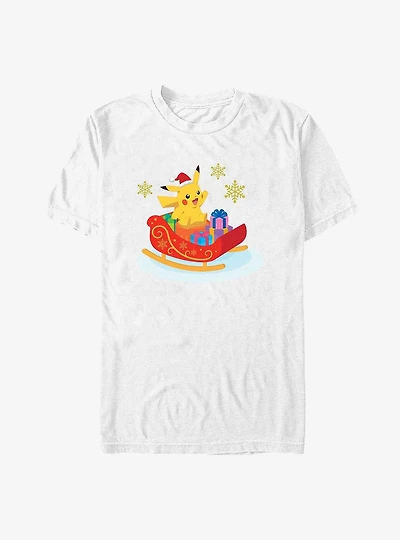 Pokemon Pikachu Sleigh Ride T-Shirt