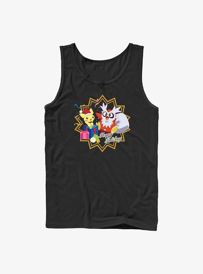 Pokemon Pichu and Delibird Holiday Party Tank