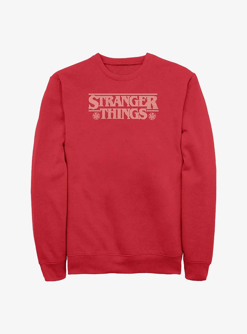 Stranger Things Knitted Logo Sweatshirt