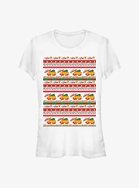 Stranger Things Surfer Boy Pizza Pattern Girls T-Shirt