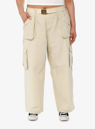 Sand Cargo Work Pants Plus Size