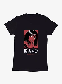 Artist Alley Anime Girl Dark Heart Womens T-Shirt