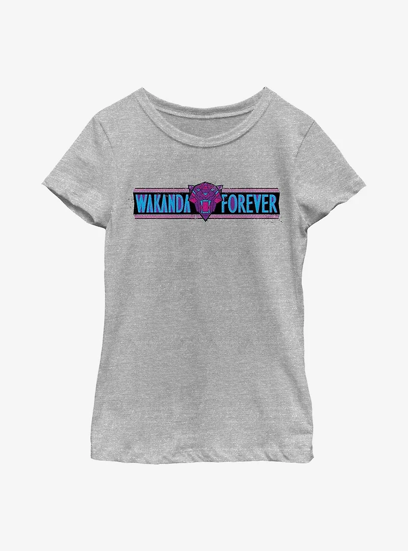 Marvel Black Panther: Wakanda Forever Banner Youth Girls T-Shirt