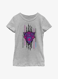 Marvel Black Panther: Wakanda Forever Panther Scratch Youth Girls T-Shirt