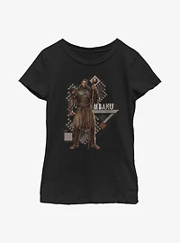 Marvel Black Panther: Wakanda Forever Mbaku Pattern Youth Girls T-Shirt