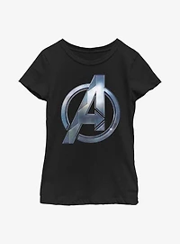Marvel Black Panther: Wakanda Forever Avengers Symbol Youth Girls T-Shirt