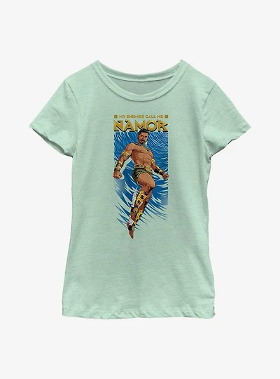 Marvel Black Panther: Wakanda Forever Namor Entrance Youth Girls T-Shirt