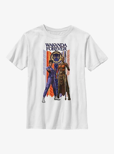 Marvel Black Panther: Wakanda Forever Shuri Okoye Banner Youth T-Shirt
