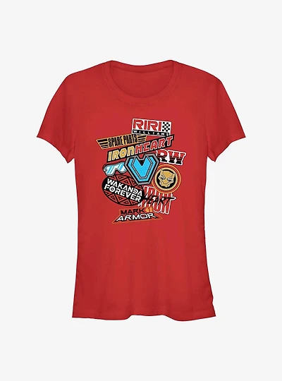 Marvel Black Panther: Wakanda Forever Badge Collage Girls T-Shirt