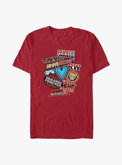 Marvel Black Panther: Wakanda Forever Badge Collage T-Shirt