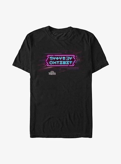 Marvel Black Panther: Wakanda Forever Neon Wakandan Text T-Shirt