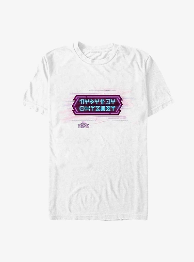 Marvel Black Panther: Wakanda Forever Neon Wakandan Text T-Shirt