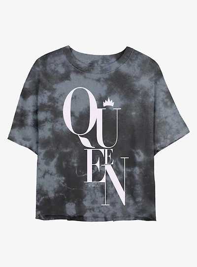 Disney Villains Crowned Evil Queen Tie-Dye Womens Crop T-Shirt