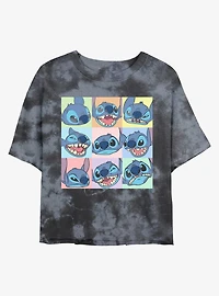Disney Lilo & Stitch Expressions Tie-Dye Womens Crop T-Shirt