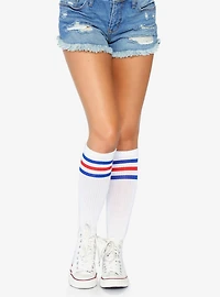 Athletic Striped Knee High Socks