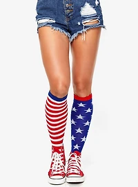 Stars and Stripes Knee High Socks