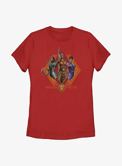 Marvel Black Panther: Wakanda Forever Trio Womens T-Shirt