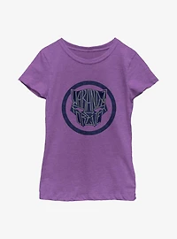 Marvel Black Panther: Wakanda Forever Sigil Graffiti Youth Girls T-Shirt