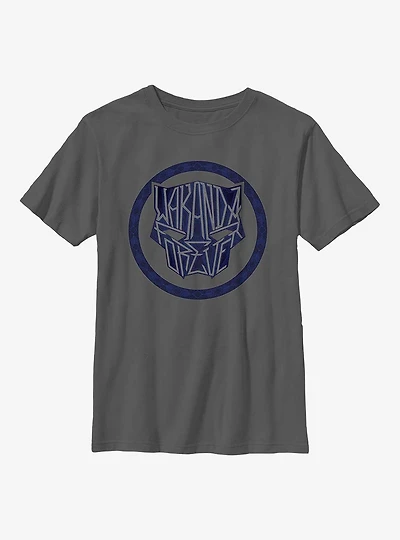 Marvel Black Panther: Wakanda Forever Sigil Graffiti Youth T-Shirt