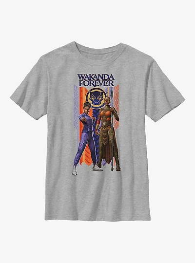 Marvel Black Panther: Wakanda Forever Shuri Okoye Banner Youth T-Shirt