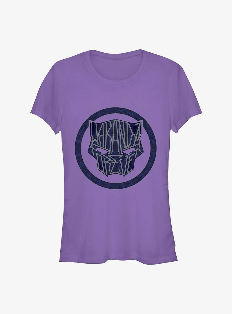 Marvel Black Panther: Wakanda Forever Lettering Sigil Girls T-Shirt