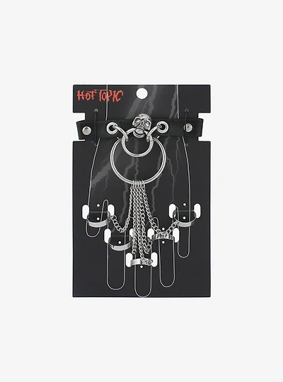 Skull Hardware Hand Ring Bracelet