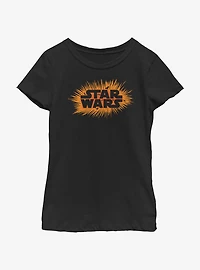 Star Wars Halloween Logo Youth Girls T-Shirt