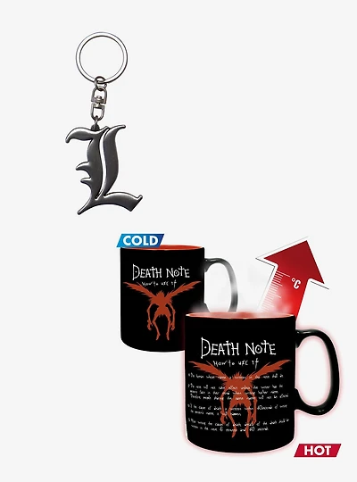 Death Note Heat Change Mug and Keychain Set