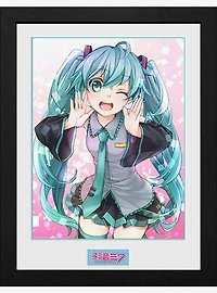 Hatsune Miku Wink Framed Poster