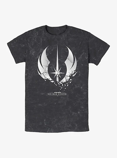 Star Wars Obi-Wan Kenobi Shattered Jedi Logo Mineral Wash T-Shirt
