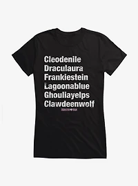 Monster High Names Girls T-Shirt