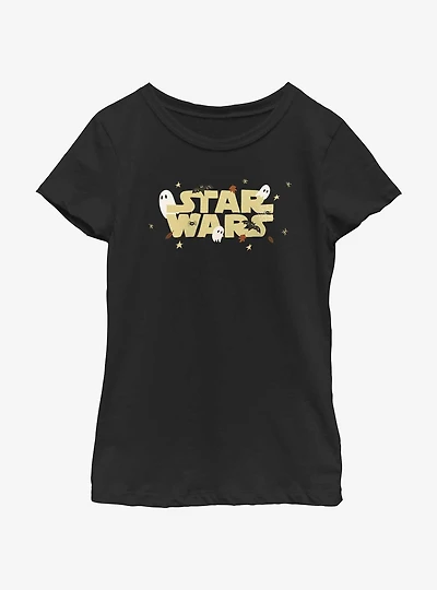 Star Wars Spooky Logo Youth Girls T-Shirt