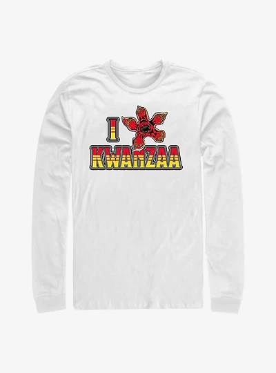 Stranger Things Demogorgon Kwanzaa Long-Sleeve T-Shirt
