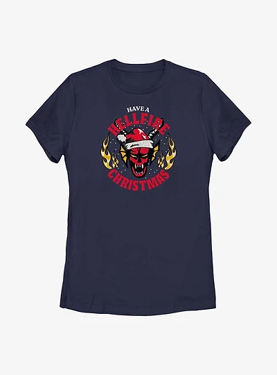 Stranger Things Have A Hellfire Christmas Womens T-Shirt