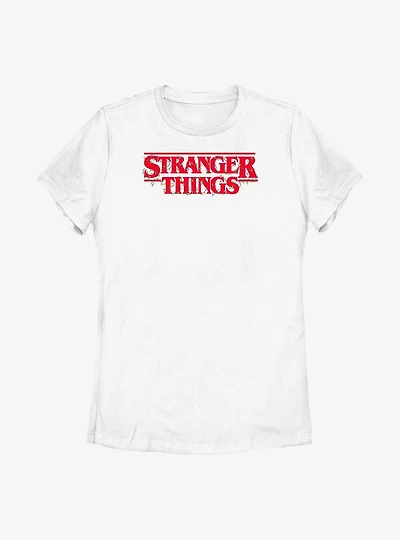 Stranger Things Christmas Lights Logo Womens T-Shirt