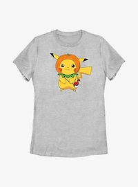 Pokémon Pumpkin Hat Pikachu Womens T-Shirt