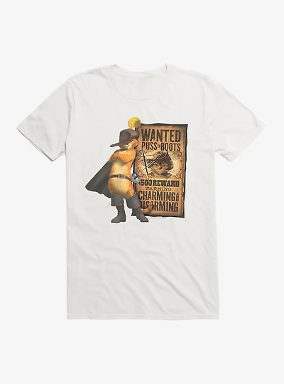 Puss Boots Wanted Poster T-Shirt