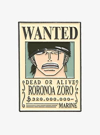 One Piece Roronoa Zoro Wanted Poster Enamel Pin - BoxLunch Exclusive