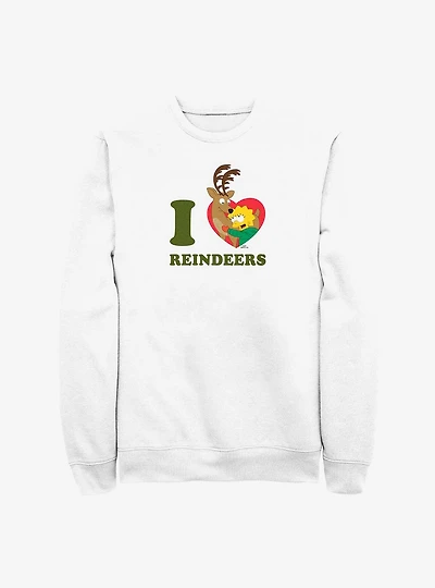 The Simpsons I Love Reindeers Sweatshirt