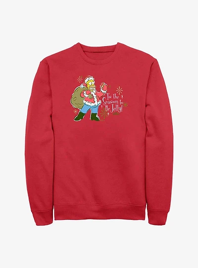 The Simpsons Santa Homer Jelly Season Sweatshirt