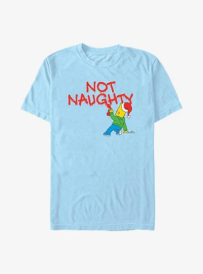 The Simpsons Holiday Bart Not Naughty T-Shirt