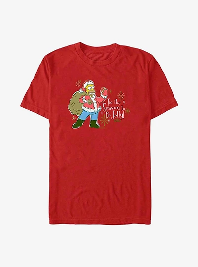 The Simpsons Santa Homer Jelly Season T-Shirt