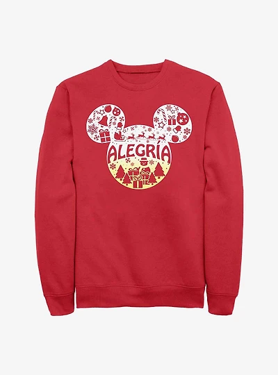 Disney Mickey Mouse Alegria Joy Spanish Ears Sweatshirt