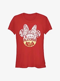 Disney Minnie Mouse Alegria Joy Spanish Ears Girls T-Shirt
