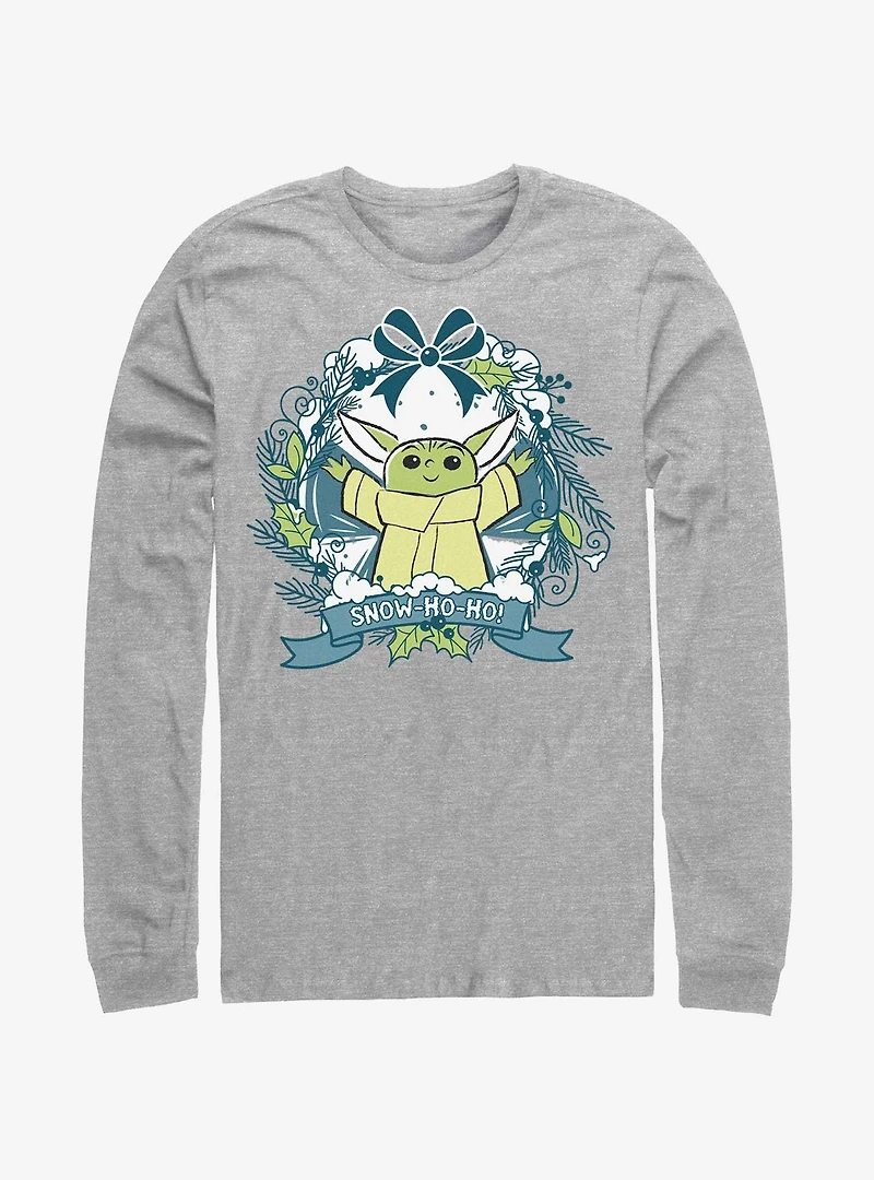Star Wars The Mandalorian Snow Ho Grogu Long-Sleeve T-Shirt