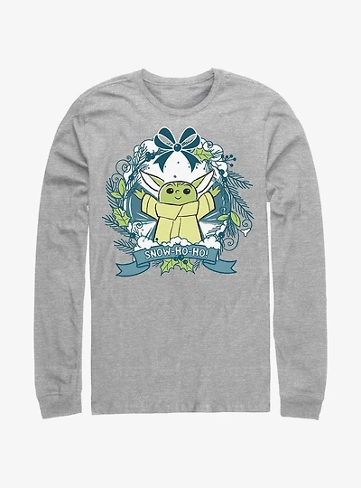 Star Wars The Mandalorian Snow Ho Grogu Long-Sleeve T-Shirt
