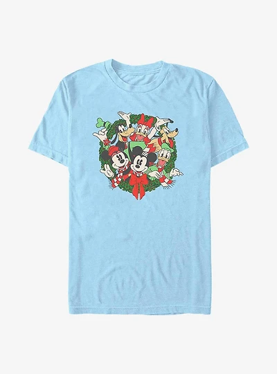 Disney Mickey Mouse & Friends Holiday Wreath T-Shirt
