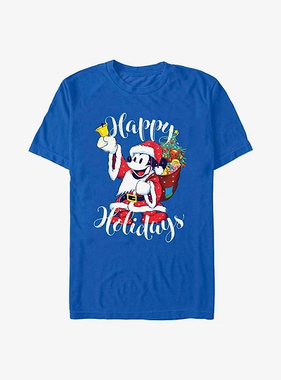 Disney Mickey Mouse Happy Holidays Santa T-Shirt